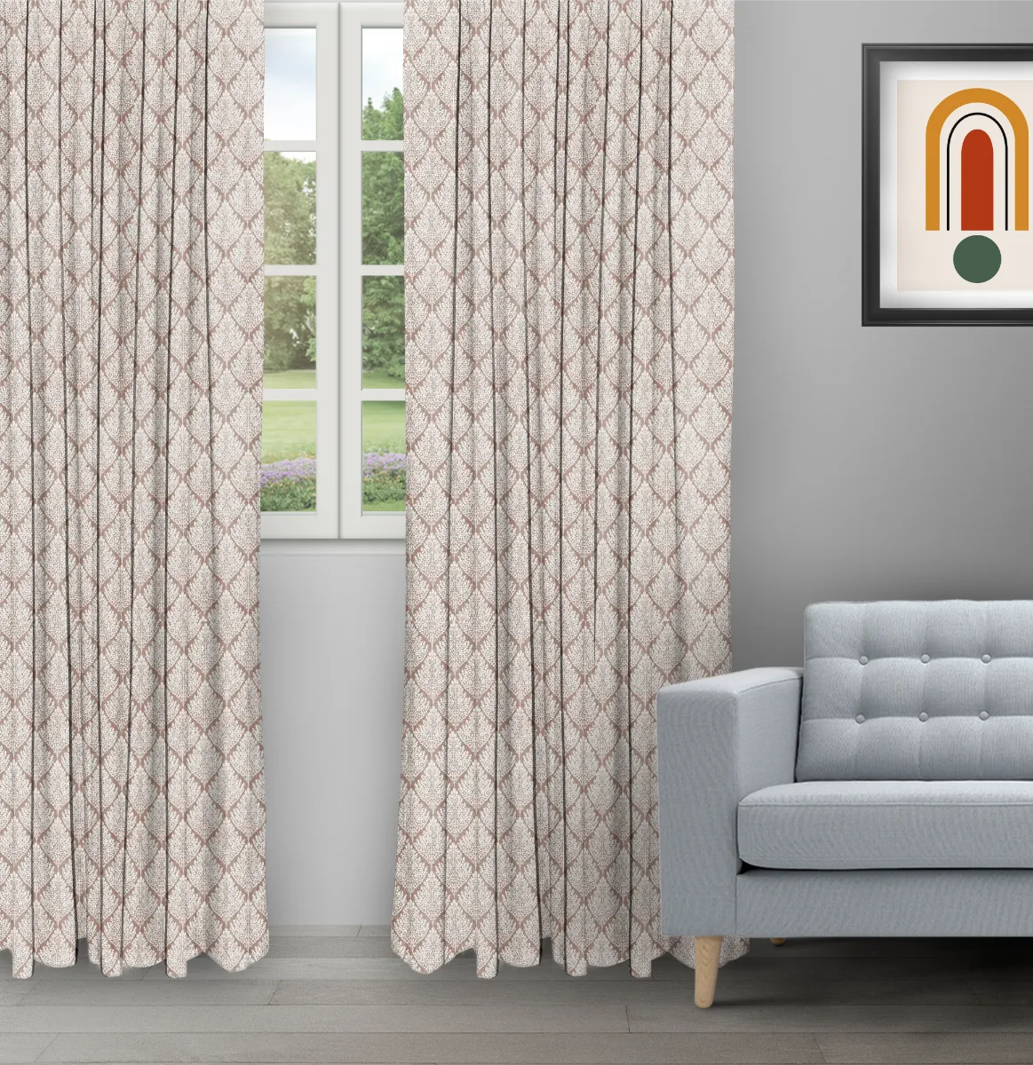 Cotton Husk Greystone - Ripple Fold image Cotton Husk - Greystone Ripple Fold Drapes - Image 1