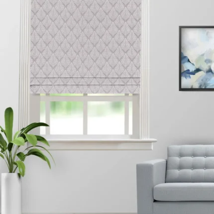 Roman Shades | Cotton Husk Silver - Roman Shade (Webp) | Curtain Avenue