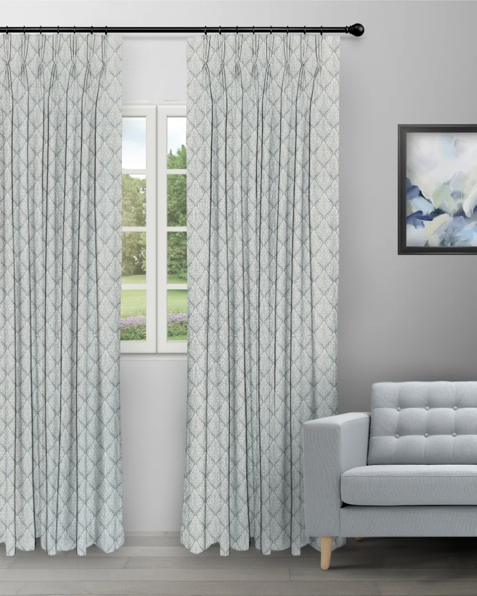Cotton Husk Sky - Curtain (Webp) Cotton Husk - Sky Custom Curtains - Image 1
