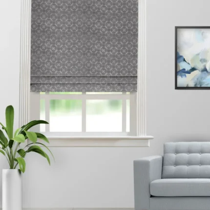 Roman Shades | Curtains Ambrosia Ash Grey - Roman Shade (Webp) | Curtain Avenue
