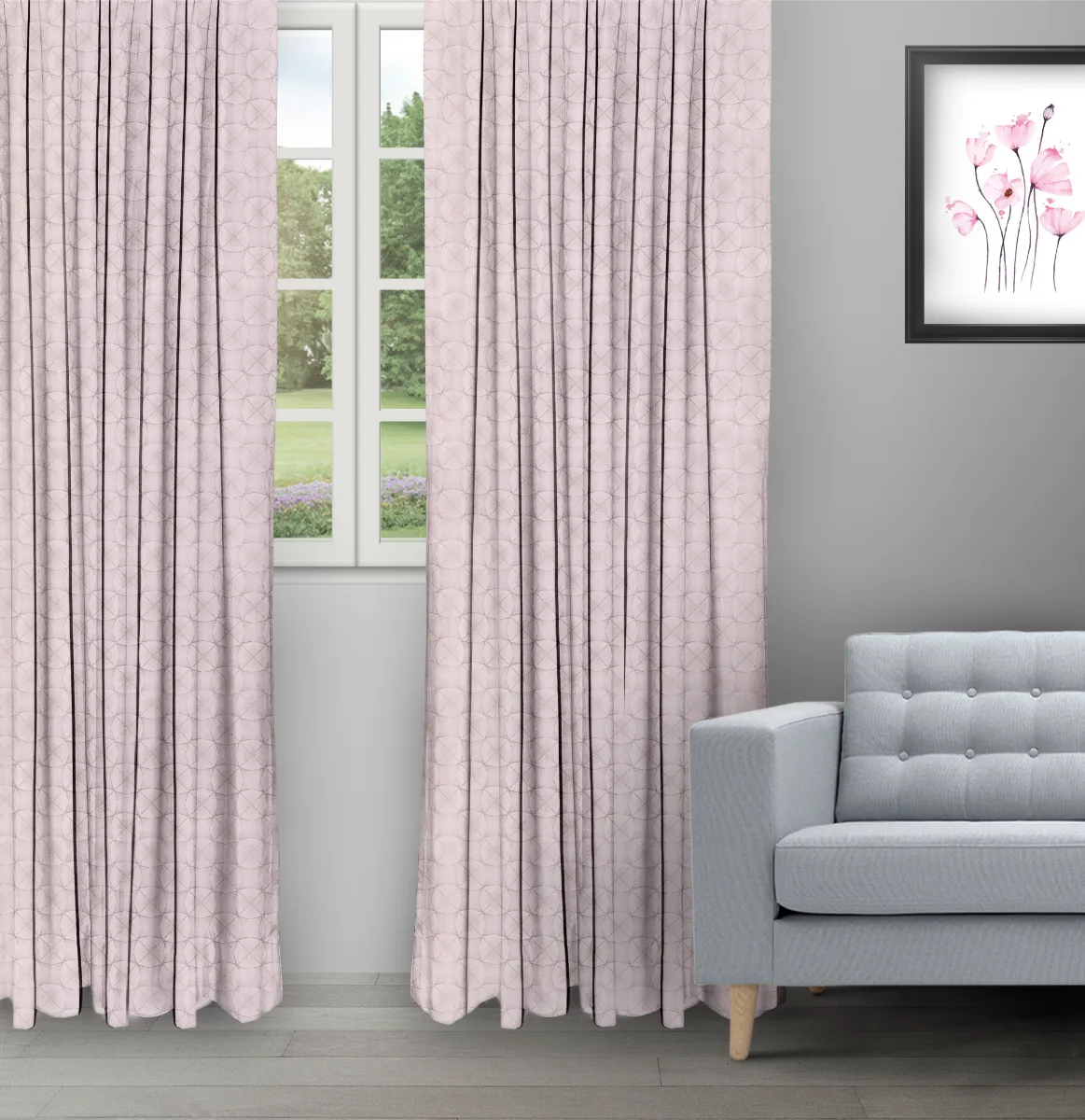 Curtains Ambrosia Blush - Ripple Fold (Webp) Curtains Ambrosia - Blush Ripple Fold Drapes - Image 1