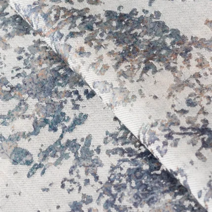 Ripple Fold Drapes | Drizzle Ocean - Close up (Webp) | Curtain Avenue