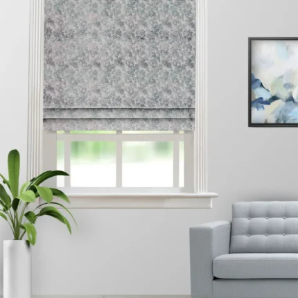 Roman Shades | Drizzle Ocean -Roman Shade (Webp) | Curtain Avenue