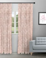 Drizzle - Salmon Custom Curtains