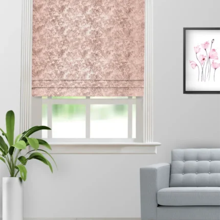 Roman Shades | Drizzle Salmon - Roman Shade image | Curtain Avenue