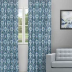 Ester - Pool Blue Custom Curtains