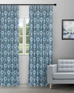 Ester - Pool Blue Custom Curtains