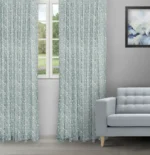 Floral Athena - Sky Ripple Fold Drapes