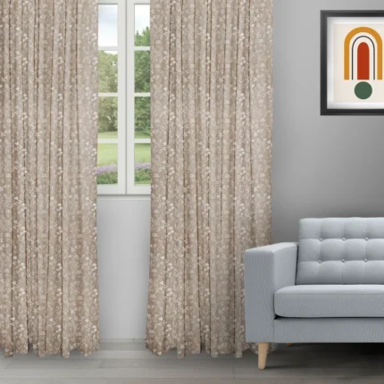 Ripple Fold Drapes | Floral Athena Biscotti - Ripple Fold image | Curtain Avenue