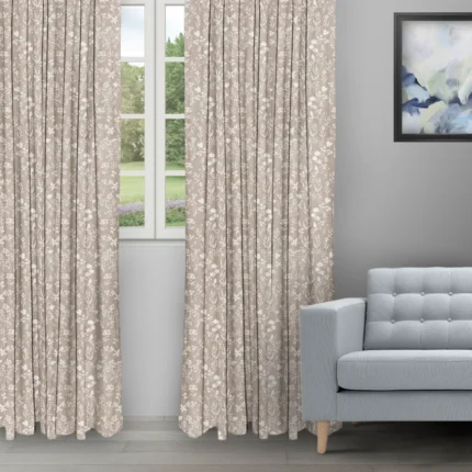 Ripple Fold Drapes | Floral Athena Greystone - Ripple Fold image | Curtain Avenue