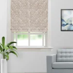 Floral Athena - Greystone Color Roman Shades