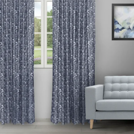 Ripple Fold Drapes | Floral Athena Lake - Ripple Fold image | Curtain Avenue