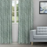 Floral Athena - Mallard Ripple Fold Drapes