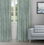 Floral Athena - Mallard Ripple Fold Drapes