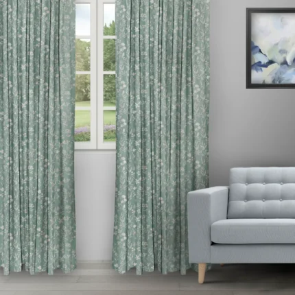 Ripple Fold Drapes | Floral Athena Mallard - Ripple Fold image | Curtain Avenue