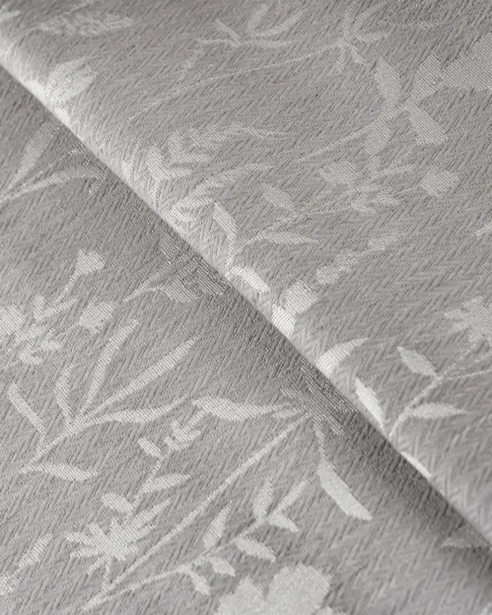 Floral Athena - Silver Color Fabric Swatch - Image 2