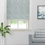 Floral Athena - Sky Roman Shades