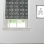 Kenny - Black and White Roman Shades