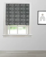 Kenny - Black and White Roman Shades