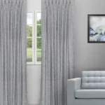 Landscape - Dusky Blue Custom Curtains