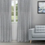 Landscape - Dusky Blue Ripple Fold Drapes
