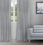 Landscape - Dusky Blue Ripple Fold Drapes