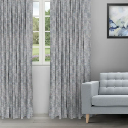 Ripple Fold Drapes | Landscape Dusky Blue - Ripple Fold image | Curtain Avenue
