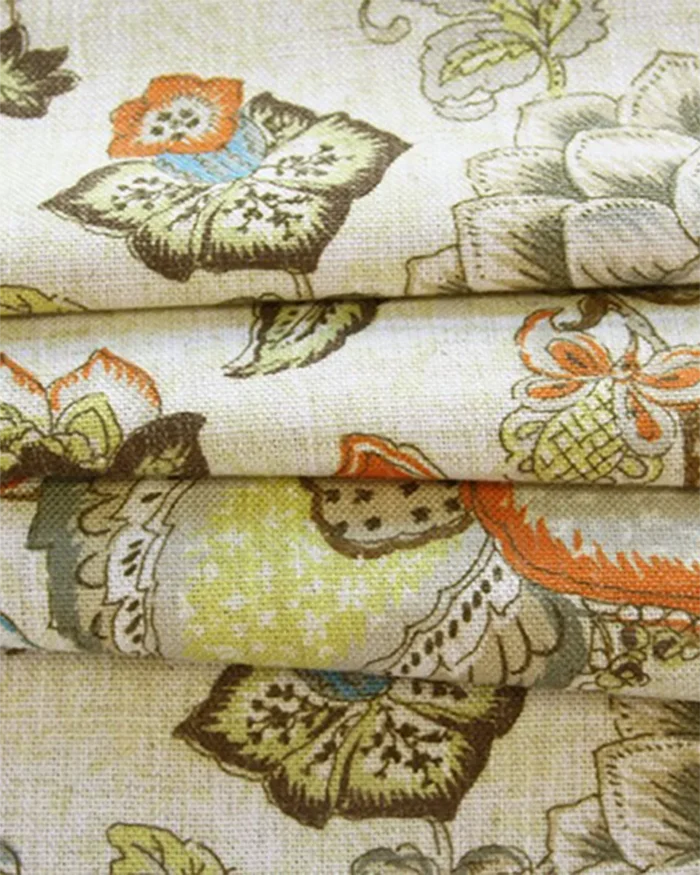 Leaf - Orange Fabric Swatch - Image 2