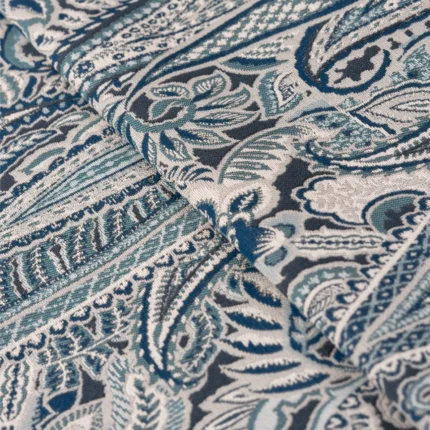 Ripple Fold Drapes | Meadow Indigo - Close up (Webp) | Curtain Avenue