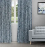 Meadow - Indigo Ripple Fold Drapes