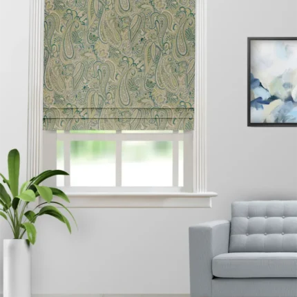 Roman Shades | Meadow Waterfall - Roman Shade (Webp) | Curtain Avenue