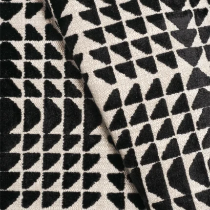 Swatches | Meyer - Black and White Cross Fold | Curtain Avenue