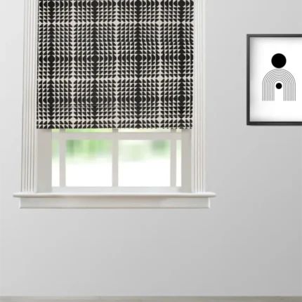 Swatches | Meyer - Black and White Roman Shade | Curtain Avenue