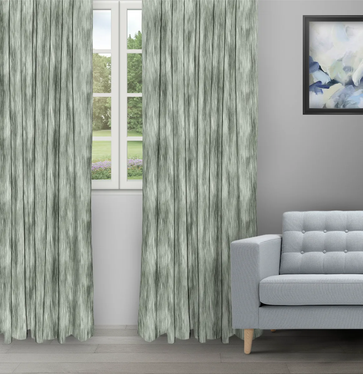 Ombre Sage - Ripple Fold image Ombre - Sage Ripple Fold Drapes - Image 1
