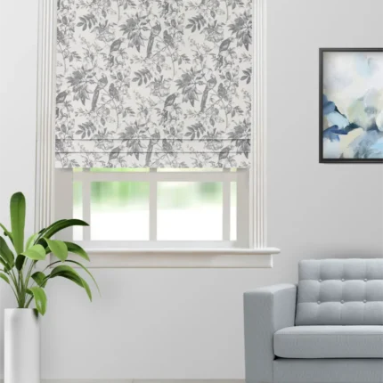Roman Shades | Pero Graphite - Roman Shade (Webp) | Curtain Avenue
