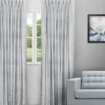 Pyramid - Dusky Blue Custom Curtains