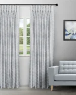 Pyramid - Dusky Blue Custom Curtains