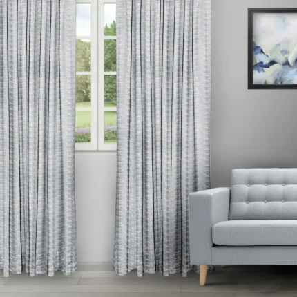 Ripple Fold Drapes | Pyramid Dusty Blue - Ripple Fold image | Curtain Avenue