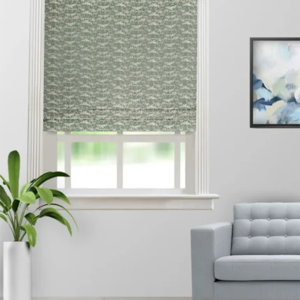 Roman Shades | Pyramid Sage - Roman Shade (Webp) | Curtain Avenue