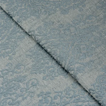 Ripple Fold Drapes | Quinlan Antique Blue - Close up (Webp) | Curtain Avenue