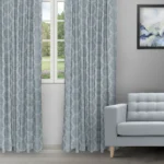 Quinlan - Antique Blue Ripple Fold Drapes