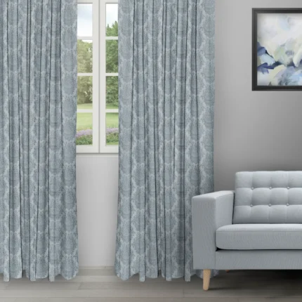 Ripple Fold Drapes | Quinlan Antique Blue - Ripple Fold image | Curtain Avenue