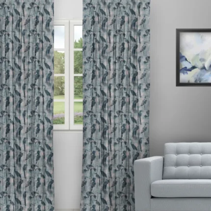 Curtains | Safari Birds-Aegean Teal Curtain (Webp) | Curtain Avenue