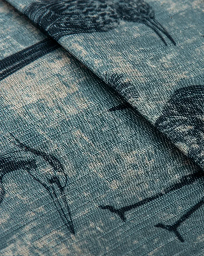 Safari Birds - Aegean Teal Ripple Fold Drapes - Image 2