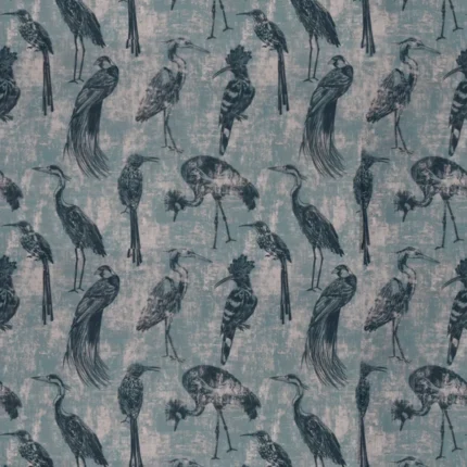 Swatches | Safari Birds-Aegean Teal Regular (Webp) | Curtain Avenue