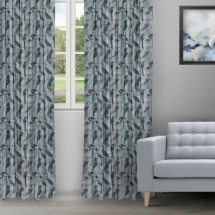 Ripple Fold Drapes | Safari Birds-Aegean Teal Ripple Fold (Webp) | Curtain Avenue