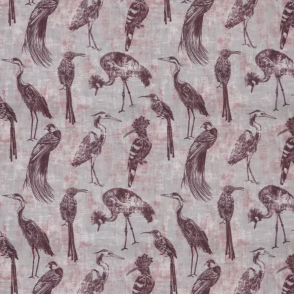 Swatches | Safari Birds - Plum Regular (Webp) | Curtain Avenue