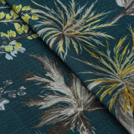 Serene-Drapes-Teal-Blue-Folded-Webp | Curtain Avenue