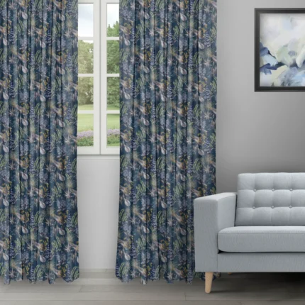 Ripple Fold Drapes | Serene Drapes - Teal Blue Ripple Fold (Webp) | Curtain Avenue