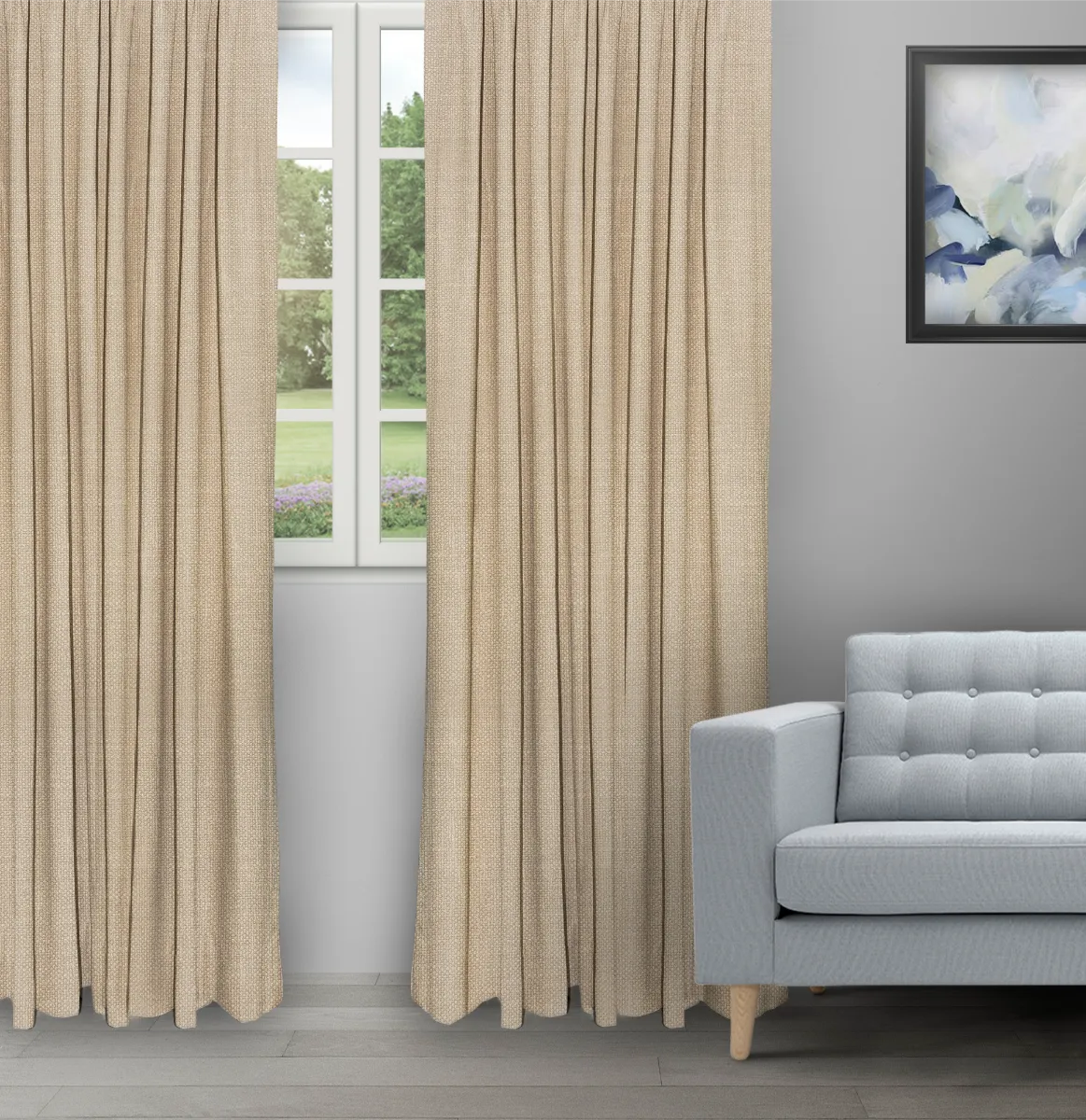 Somera Beige Buff - Ripple Fold image Somera - Beige Buff Ripple Fold Panels - Image 1
